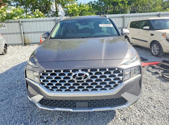 KM8S2DA12MU006166 2021 HYUNDAI SANTA Gray Front view