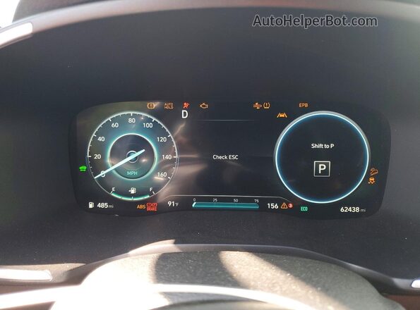 KM8S2DA12MU006166 2021 HYUNDAI SANTA Gray Instrument cluster view