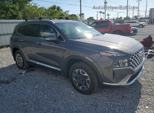 KM8S2DA12MU006166 2021 HYUNDAI SANTA Gray Front right