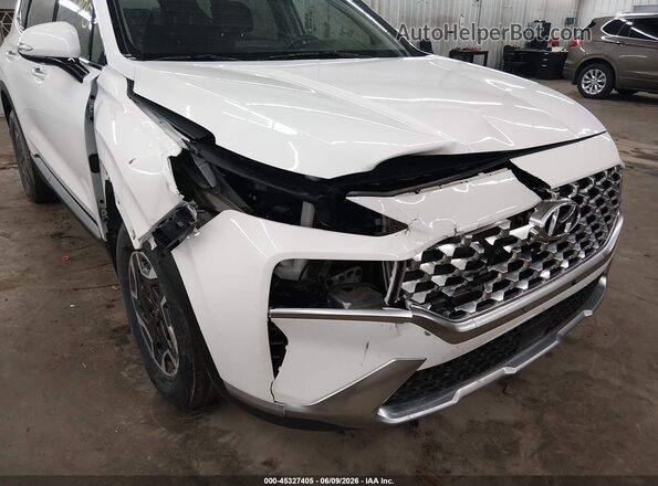 KM8S2DA13MU010484 2021 HYUNDAI SANTA FE HYBRID White Вид спереду