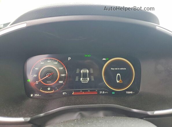 KM8S5DA11MU012547 2021 HYUNDAI SANTA Black Widok zestawu wskaźników