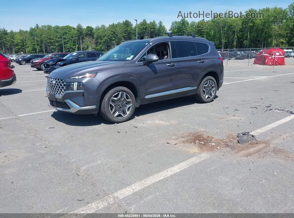 KM8S5DA11NU059529 2022 HYUNDAI SANTA FE HYBRID Gray წინა მარცხენა ხედი სამი მეოთხედიდან