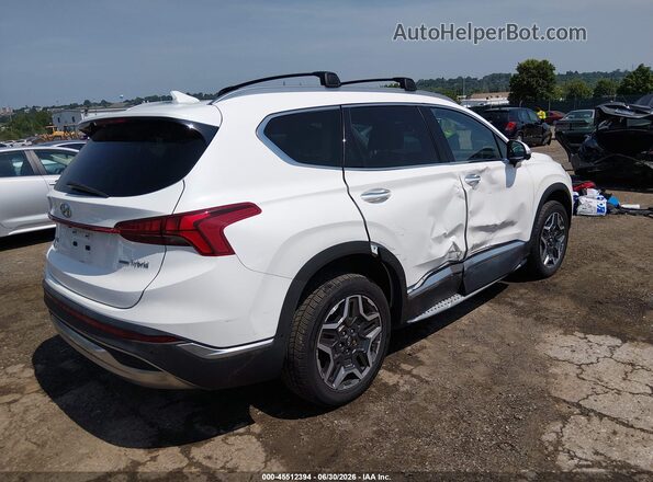 KM8S5DA14NU026573 2022 HYUNDAI SANTA FE HYBRID White უკანა მარჯვენა