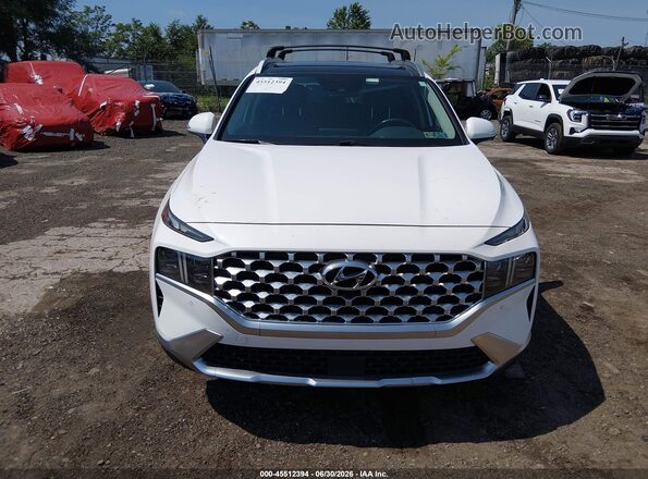 KM8S5DA14NU026573 2022 HYUNDAI SANTA FE HYBRID White ხელსაწყოთა პანელის ხედი