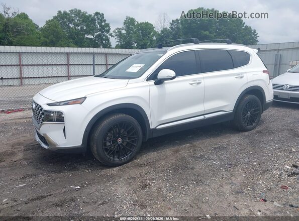 KM8S5DA19MU011078 2021 HYUNDAI SANTA FE HYBRID White Передня ліва чверть