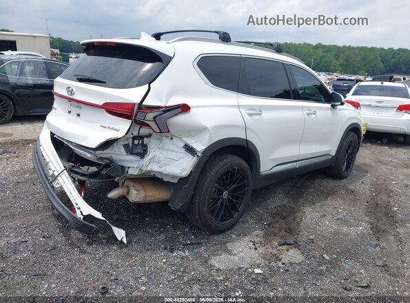 KM8S5DA19MU011078 2021 HYUNDAI SANTA FE HYBRID White Задня права чверть