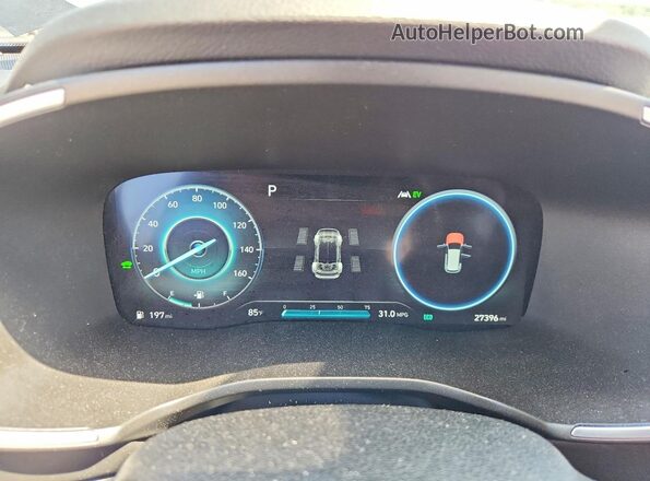 KM8S5DA19NU054255 2022 HYUNDAI SANTA Black Instrument cluster view