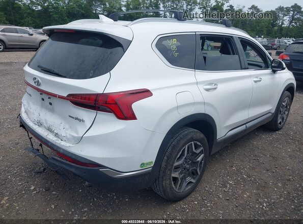 KM8S6DA24NU031813 2022 HYUNDAI SANTA FE PLUG-IN HYBRID White უკანა მარჯვენა