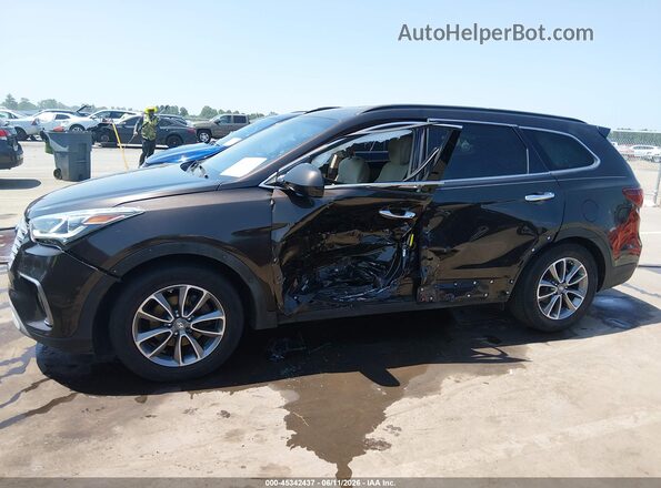 KM8SM4HF3HU175968 2017 HYUNDAI SANTA FE Brown Widok wnętrza 360 stopni