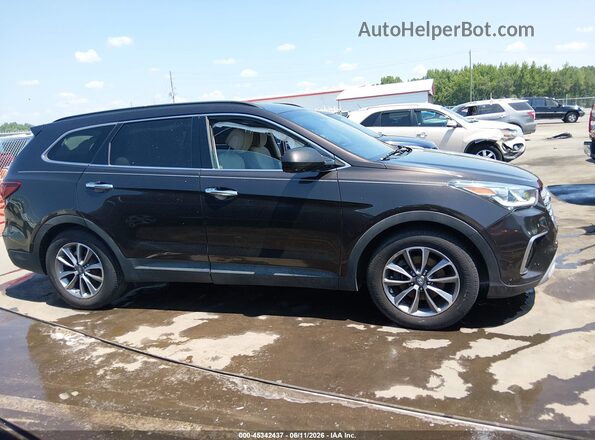KM8SM4HF3HU175968 2017 HYUNDAI SANTA FE Brown Widok wnętrza z tyłu