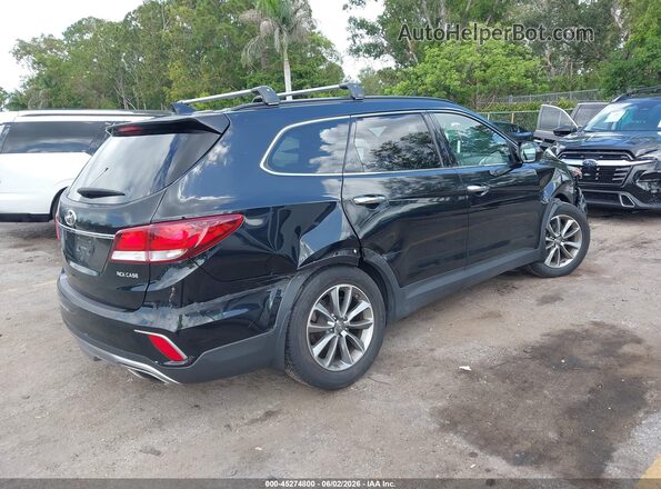 KM8SM4HF4HU252850 2017 HYUNDAI SANTA FE Черный Задняя правая четверть