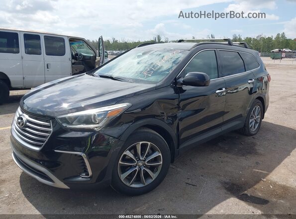 KM8SM4HF4HU252850 2017 HYUNDAI SANTA FE Черный Передняя левая четверть