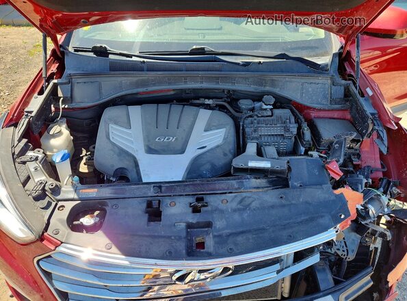 KM8SMDHF2GU162255 2016 HYUNDAI SANTA Red Vista del compartimento del motor