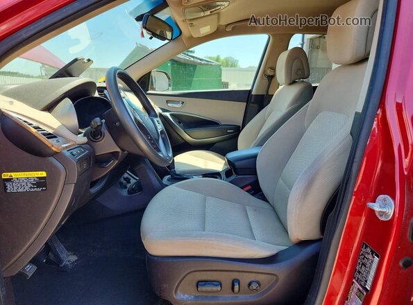 KM8SMDHF2GU162255 2016 HYUNDAI SANTA Red Vista interior delantera