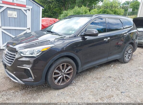 KM8SMDHF7HU209748 2017 HYUNDAI SANTA FE Black Передня ліва чверть