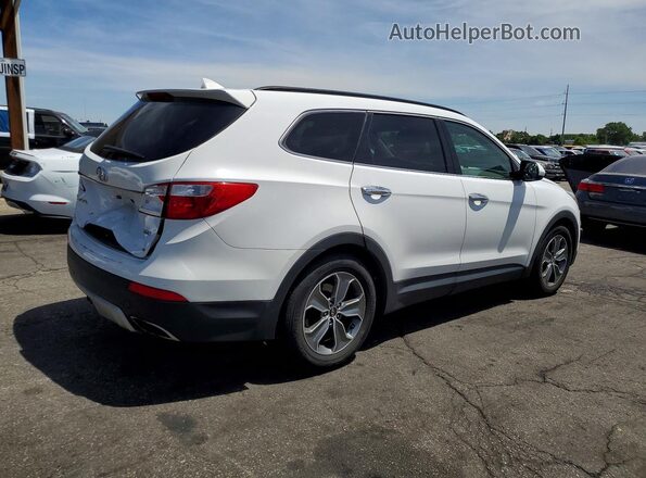 KM8SMDHF8GU129485 2016 HYUNDAI SANTA White Задня права чверть