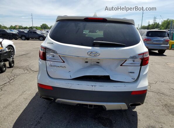 KM8SMDHF8GU129485 2016 HYUNDAI SANTA White Вид ззаду