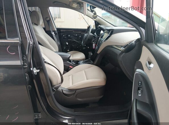 KM8SMDHFXHU230464 2017 HYUNDAI SANTA FE Black Front interior view