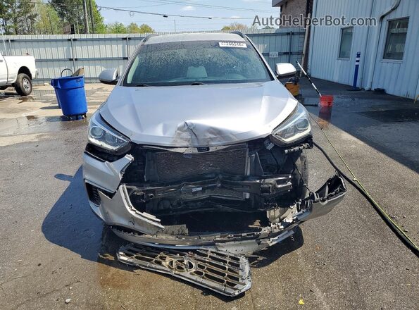 KM8SMDHFXJU257914 2018 HYUNDAI SANTA Silver Front view
