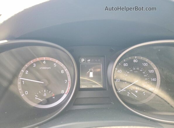 KM8SMDHFXJU257914 2018 HYUNDAI SANTA Silver Instrument cluster view