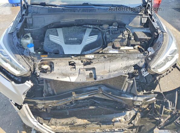 KM8SMDHFXJU257914 2018 HYUNDAI SANTA Silver Engine compartment view