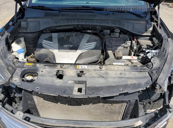 KM8SN4HF3KU303498 2019 HYUNDAI SANTA Black Vista del compartimento del motor