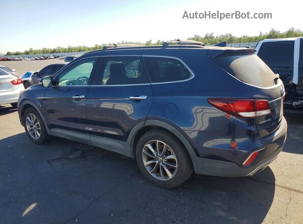 KM8SN4HF4HU190220 2017 HYUNDAI SANTA Blue Trasero izquierdo