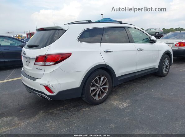KM8SN4HF7HU237952 2017 HYUNDAI SANTA FE White Tył prawy