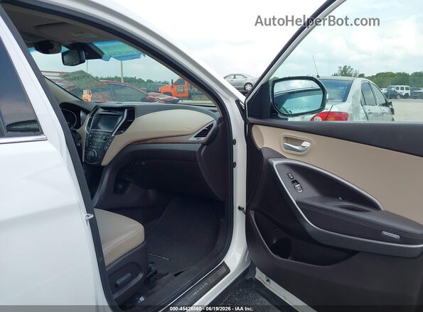 KM8SN4HF7HU237952 2017 HYUNDAI SANTA FE White Widok wnętrza z przodu