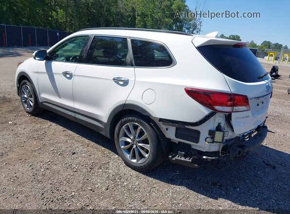 KM8SN4HF8HU184792 2017 HYUNDAI SANTA FE White Tył lewy