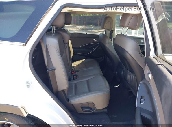 KM8SN4HF8HU184792 2017 HYUNDAI SANTA FE White Widok naklejki z numerem VIN