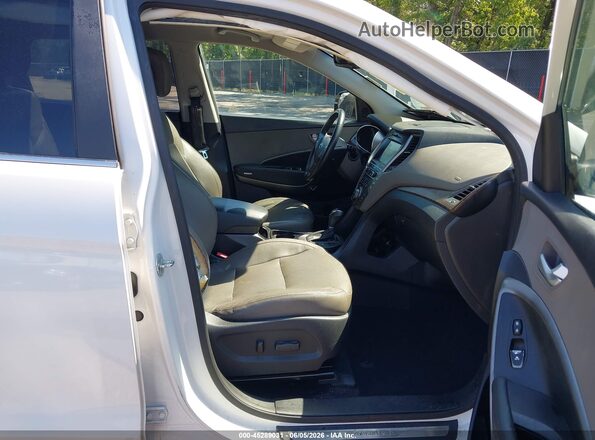 KM8SN4HF8HU184792 2017 HYUNDAI SANTA FE White Widok wnętrza z przodu