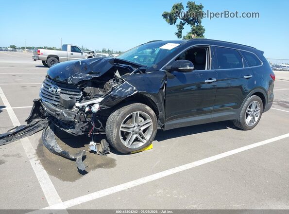 KM8SR4HF1HU215577 2017 HYUNDAI SANTA FE Black Առջևի ձախ երեք քառորդ տեսարան