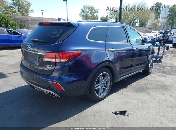 KM8SR4HF1HU217541 2017 HYUNDAI SANTA FE Blue უკანა მარჯვენა