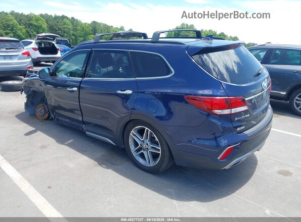 KM8SR4HF7HU235350 2017 HYUNDAI SANTA FE Blue Trasero izquierdo