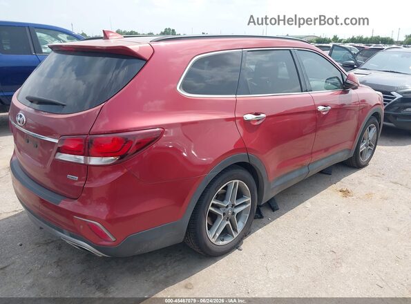 KM8SR4HF8HU229430 2017 HYUNDAI SANTA FE Red Задня права чверть
