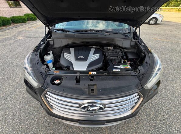 KM8SRDHF0JU282497 2018 HYUNDAI SANTA Black წინა პანელის ხედი