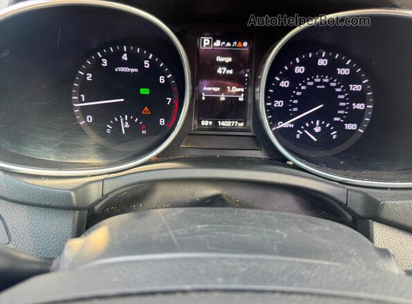 KM8SRDHF0JU282497 2018 HYUNDAI SANTA Black ხელსაწყოთა პანელის ხედი