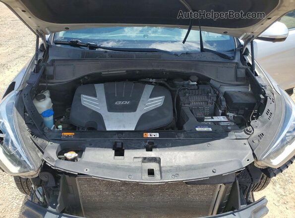 KM8SRDHF2HU176868 2017 HYUNDAI SANTA Silver Vista de la etiqueta del VIN