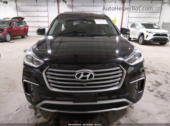 KM8SRDHF5HU203576 2017 HYUNDAI SANTA FE Black Widok wnętrza z tyłu