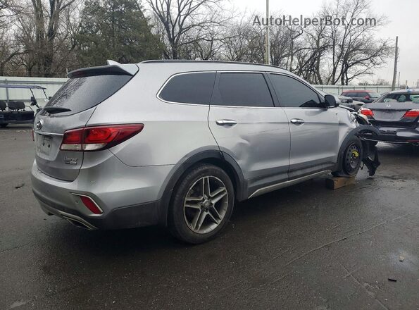 KM8SRDHFXJU280322 2018 HYUNDAI SANTA Silver Задня права чверть