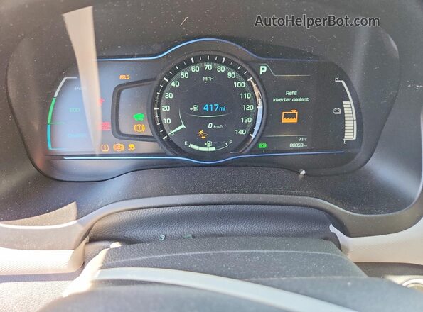KMHC05LC1JU060147 2018 HYUNDAI IONIQ Серый Вид щитка приборов