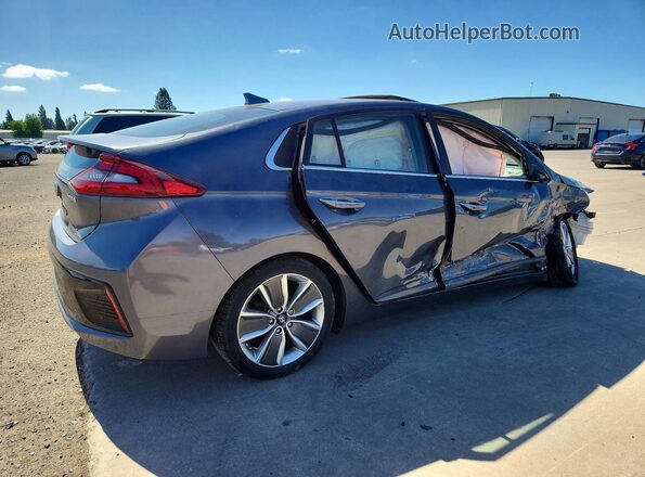 KMHC05LC1JU060147 2018 HYUNDAI IONIQ Серый Задняя правая четверть