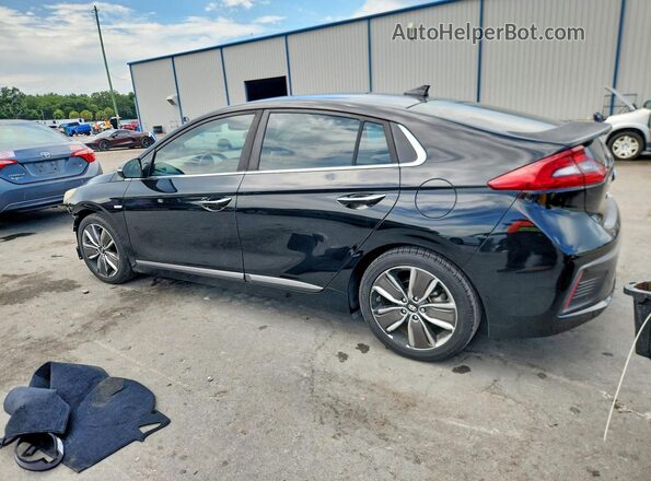 KMHC05LC1JU073142 2018 HYUNDAI IONIQ Black Trasero izquierdo