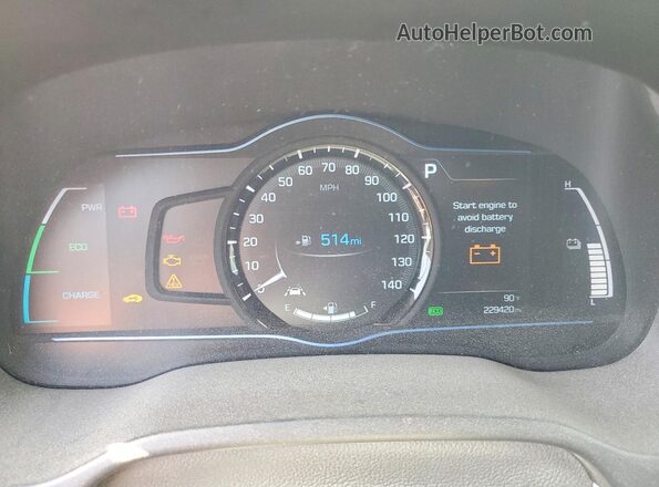KMHC05LC4HU030229 2017 HYUNDAI IONIQ Black Սարքավորումների վահանակի տեսք