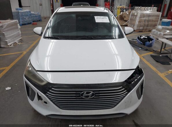 KMHC05LC4HU031655 2017 HYUNDAI IONIQ HYBRID White უკანა სალონის ხედი