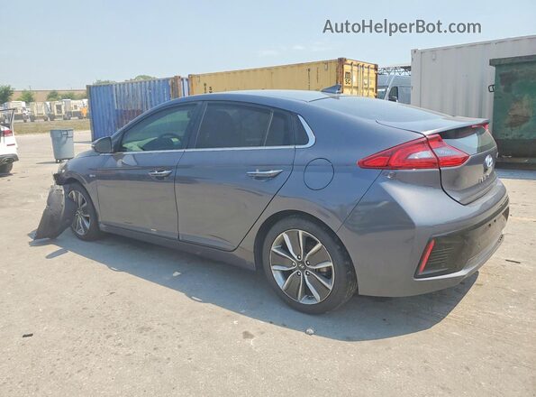 KMHC05LC7KU138027 2019 HYUNDAI IONIQ Gray Trasero izquierdo