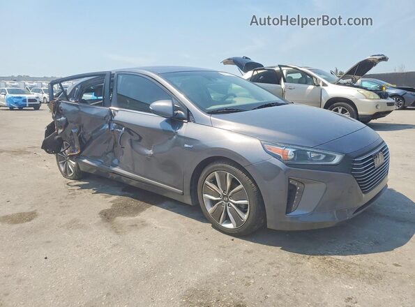 KMHC05LC7KU138027 2019 HYUNDAI IONIQ Gray Delantero derecho