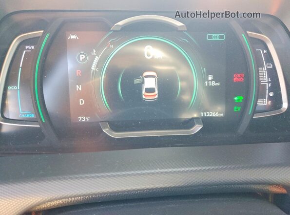 KMHC05LC7LU240431 2020 HYUNDAI IONIQ Burgundy Instrument cluster view
