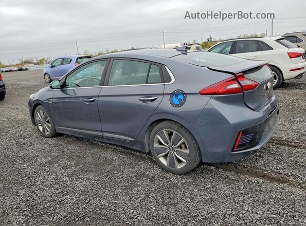 KMHC05LC9HU020408 2017 HYUNDAI IONIQ Gray Trasero izquierdo